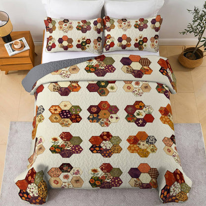 Shineful All Season Quilt 3-Piece Set Cozy Flowers