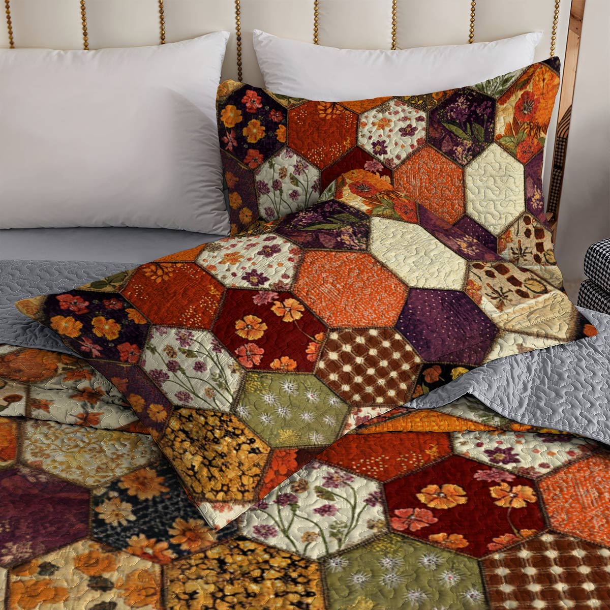 Shineful All Season Quilt 3-Piece Set Intimate Floral