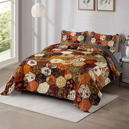 Shineful All Season Quilt 3-Piece Set Intimate Floral