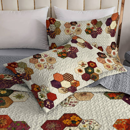 Shineful All Season Quilt 3-Piece Set Cozy Flowers