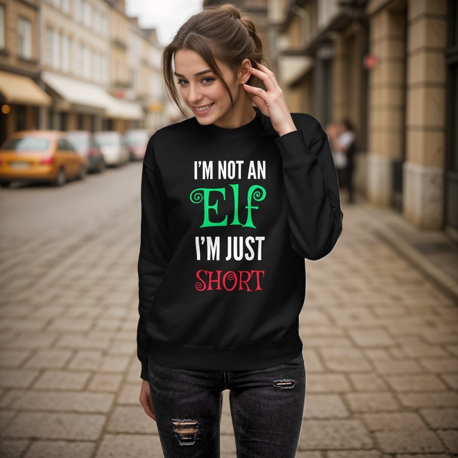 Shineful Sweatshirts 2D Funny Elf Christmas Joke