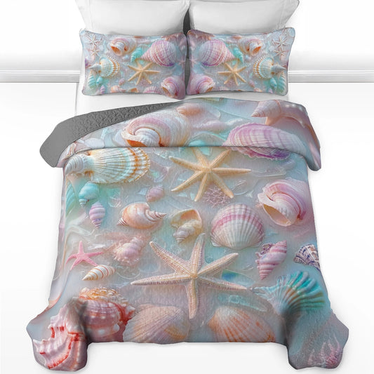 Shineful All Season Quilt 3-Piece Set - Seashell Whisper