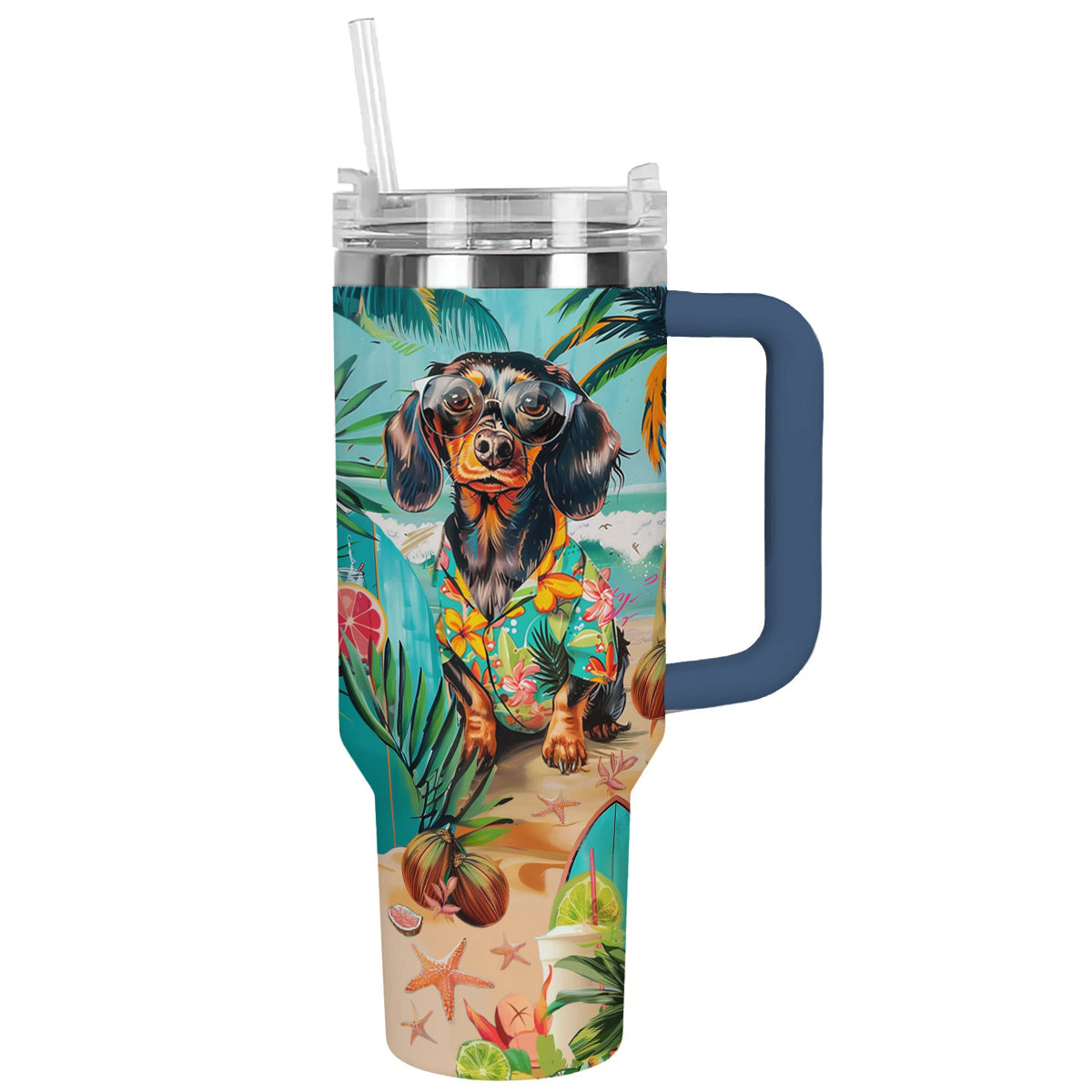 Shineful Tumbler Dachshund Tropical Paradise