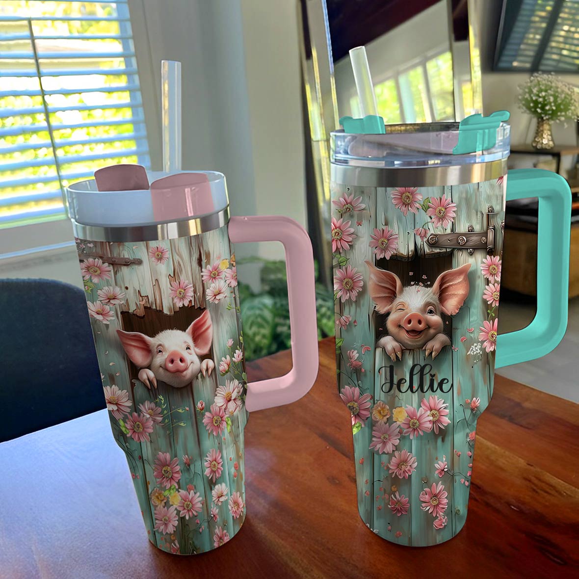 Shineful Tumbler Personalized Pig Lovely