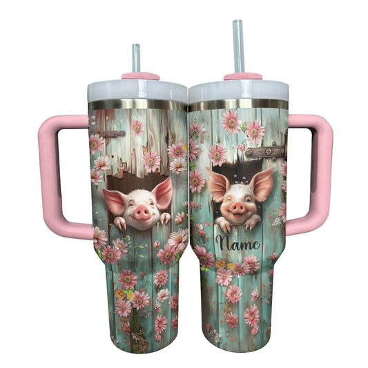 Shiny Tumbler Personalisiertes Schwein Lovely