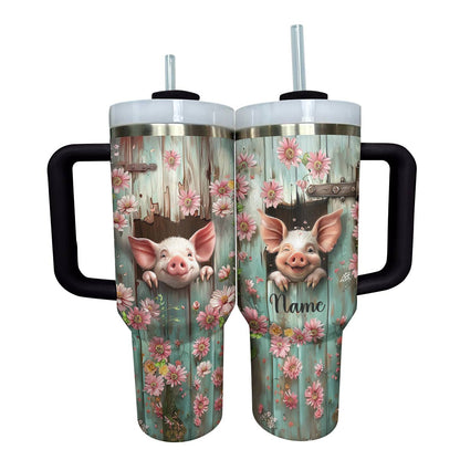 Shineful Tumbler Personalized Pig Lovely