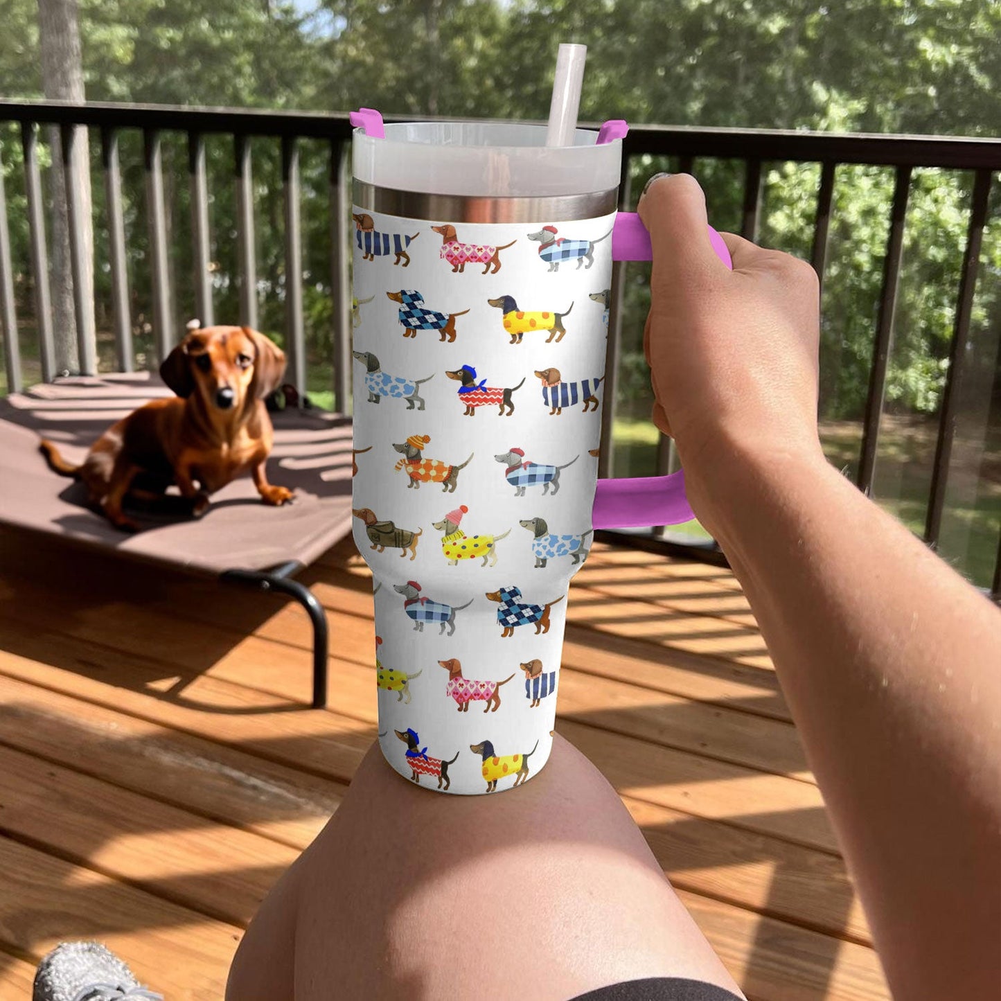 Shineful Tumbler Dachshund Fashionista Chic