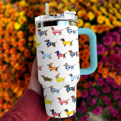 Shineful Tumbler Dachshund Fashionista Chic