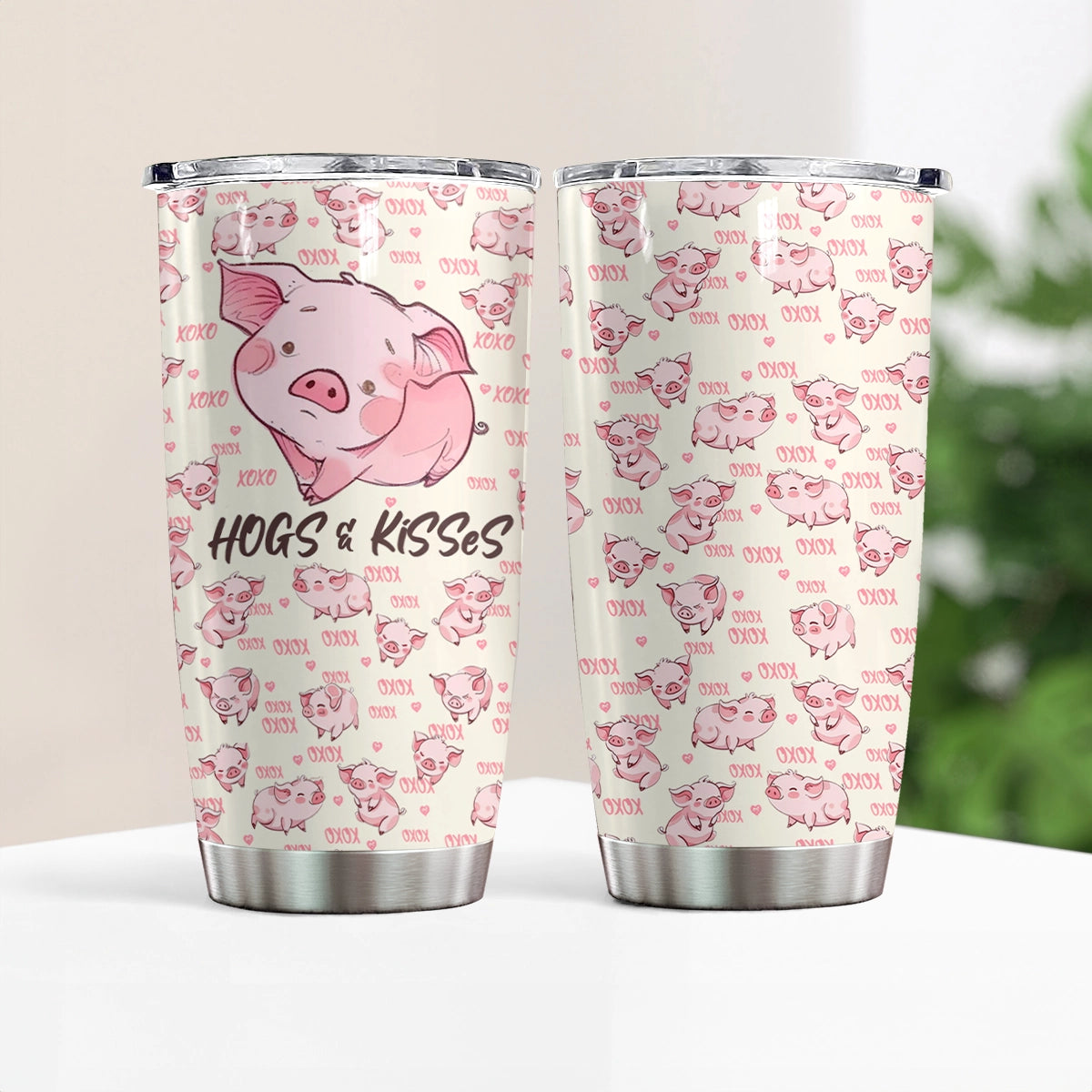 Shineful 20oz Tumbler Hogs & Kiss Pig