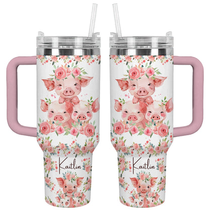 Shineful Tumbler Pertsonalized Pig Blossom MN8