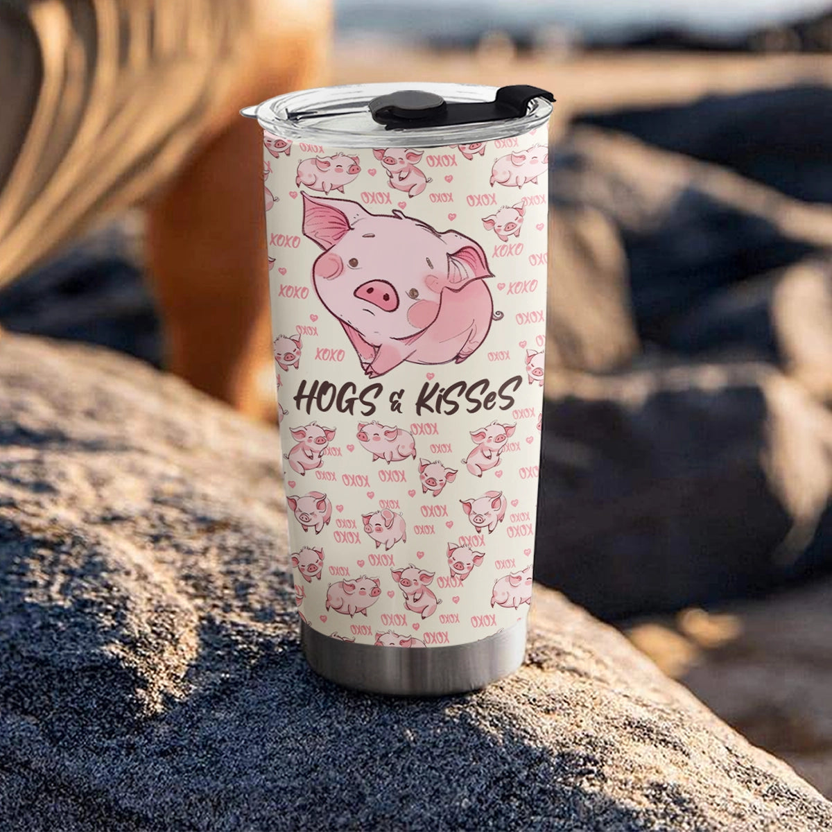 Shineful 20oz Tumbler Hogs & Kiss Pig