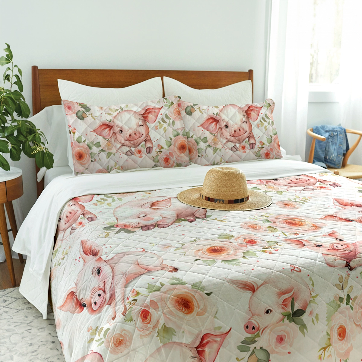 Shineful Quilt 3-Piece Set Blissful Piglet