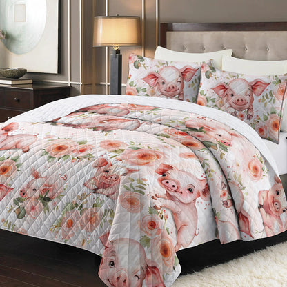 Shineful Quilt 3-Piece Set Blissful Piglet