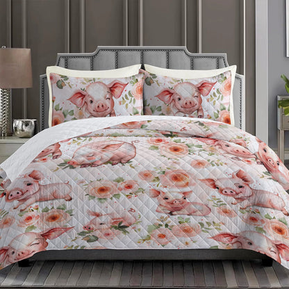 Shineful Quilt 3-Piece Set Blissful Piglet