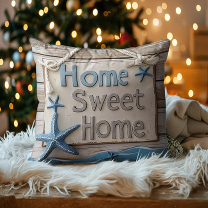 Shineful 2D Print Cushion Cover, Pillowcase, Pillows Covers - Coastal Haven - Home Sweet Home Wall Sign