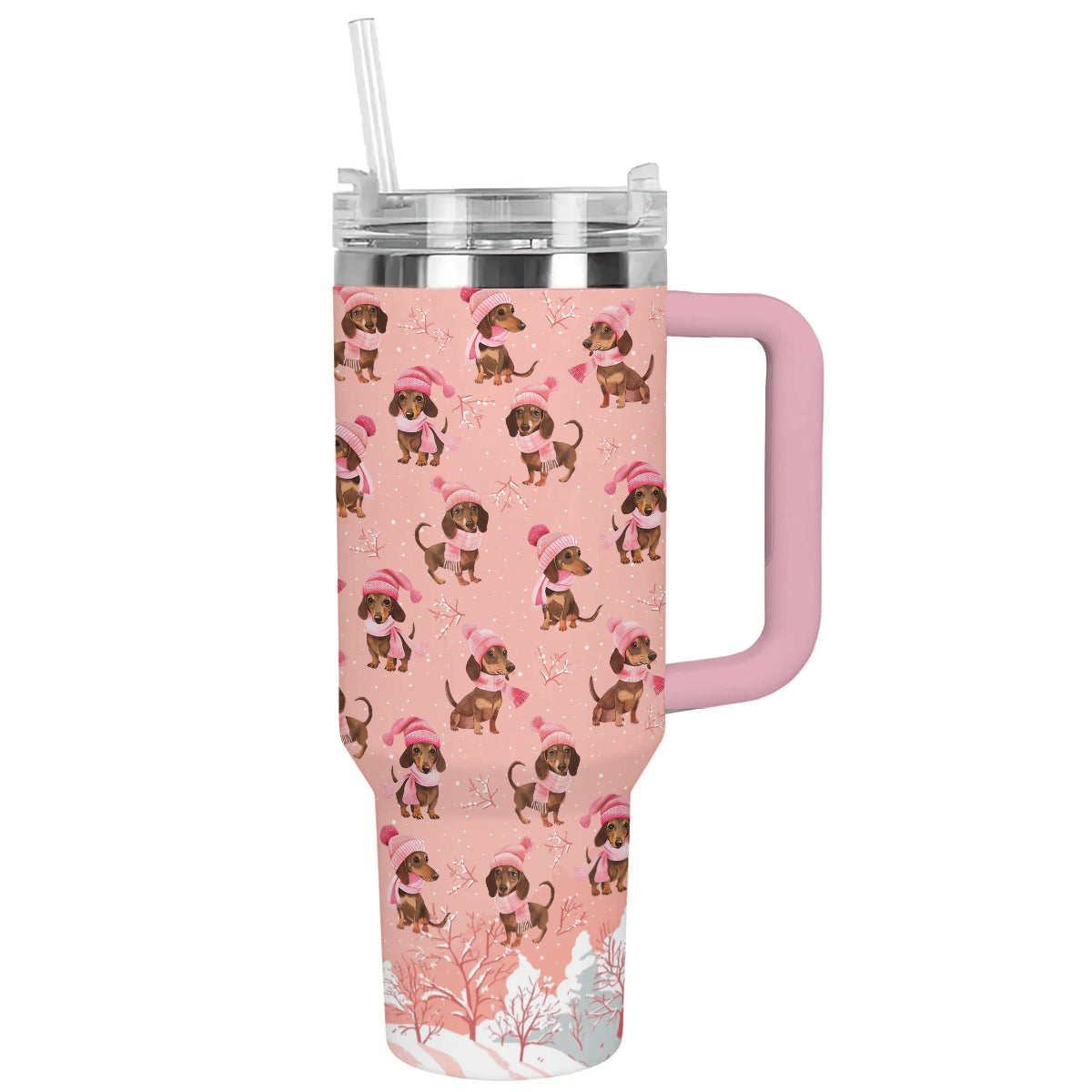 Shineful Tumbler Winter Dachshund Cheer