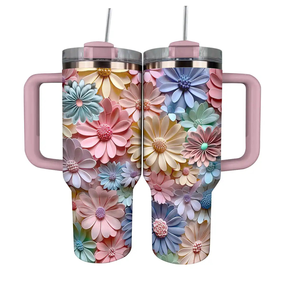 Shineful Glossy Tumbler Colorful Daisies