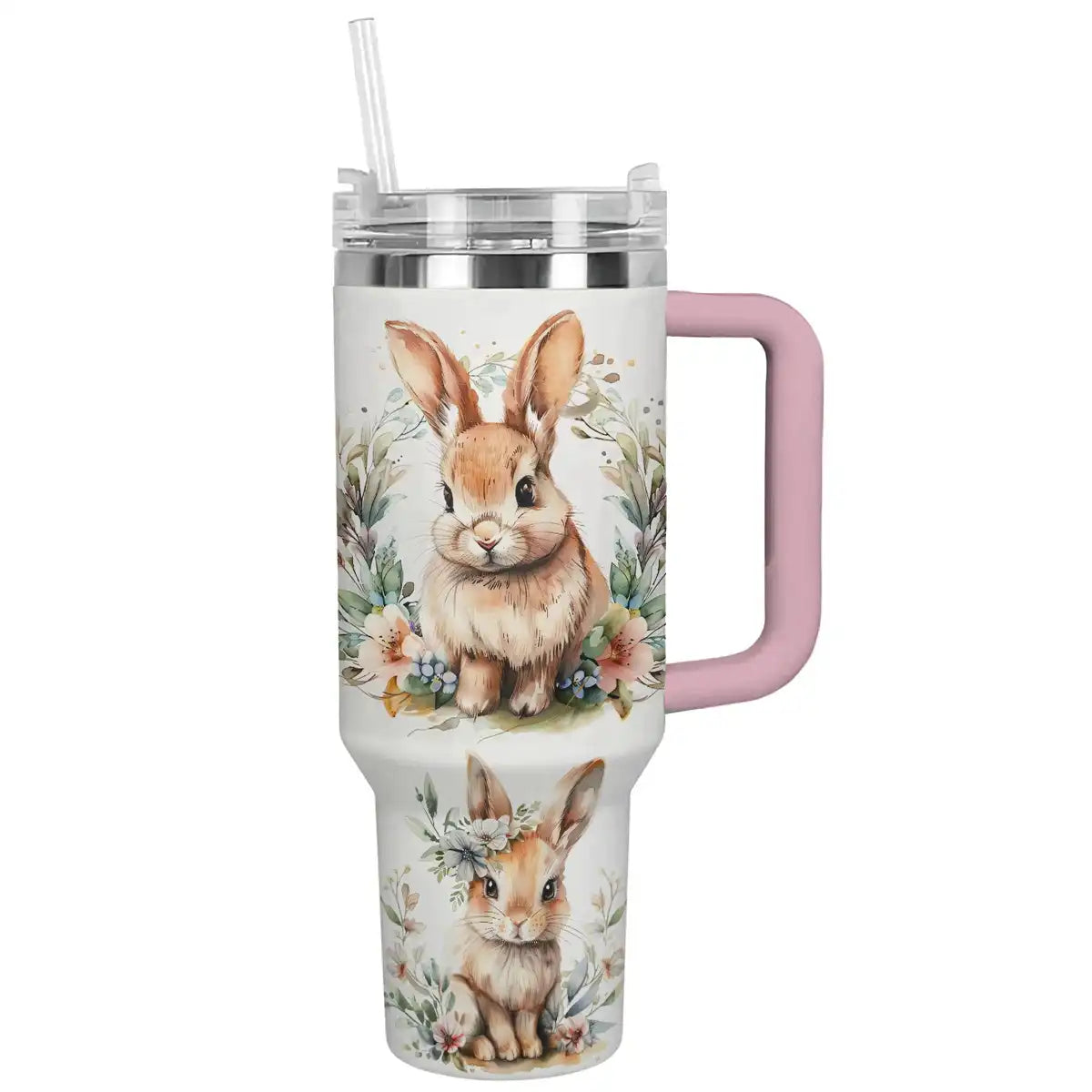 Shineful Tumbler Floral Rabbit