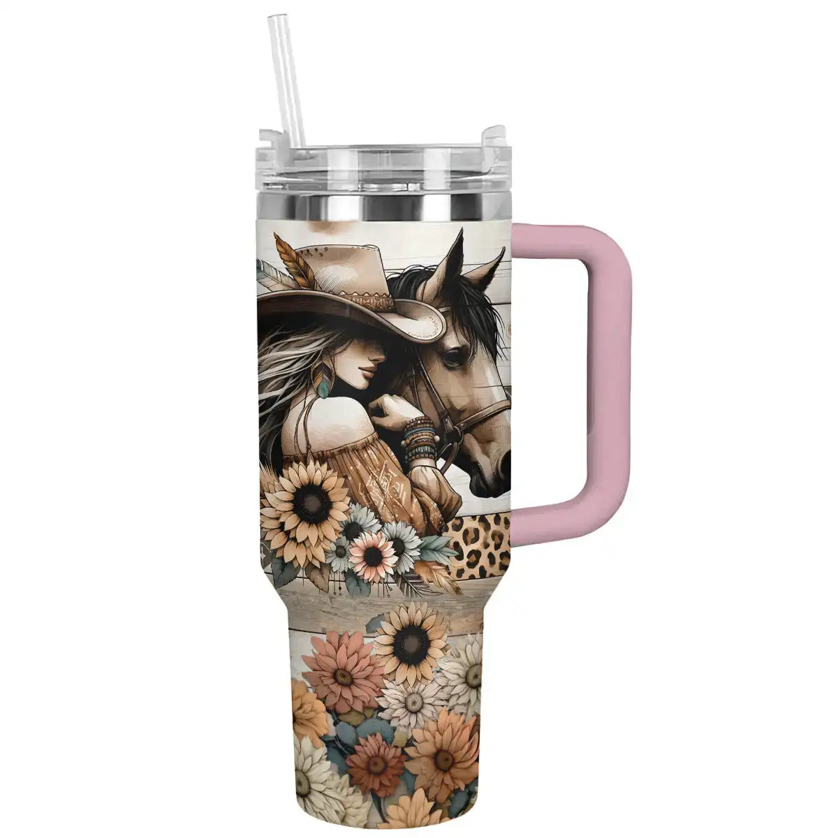 Shineful Tumbler Cowgirl With Horse