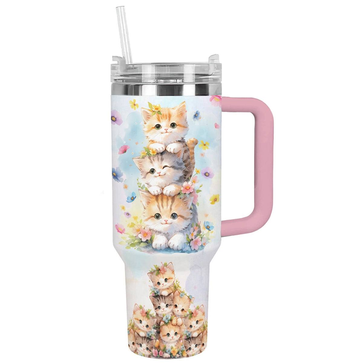 Shineful Tumbler Stacked Cats