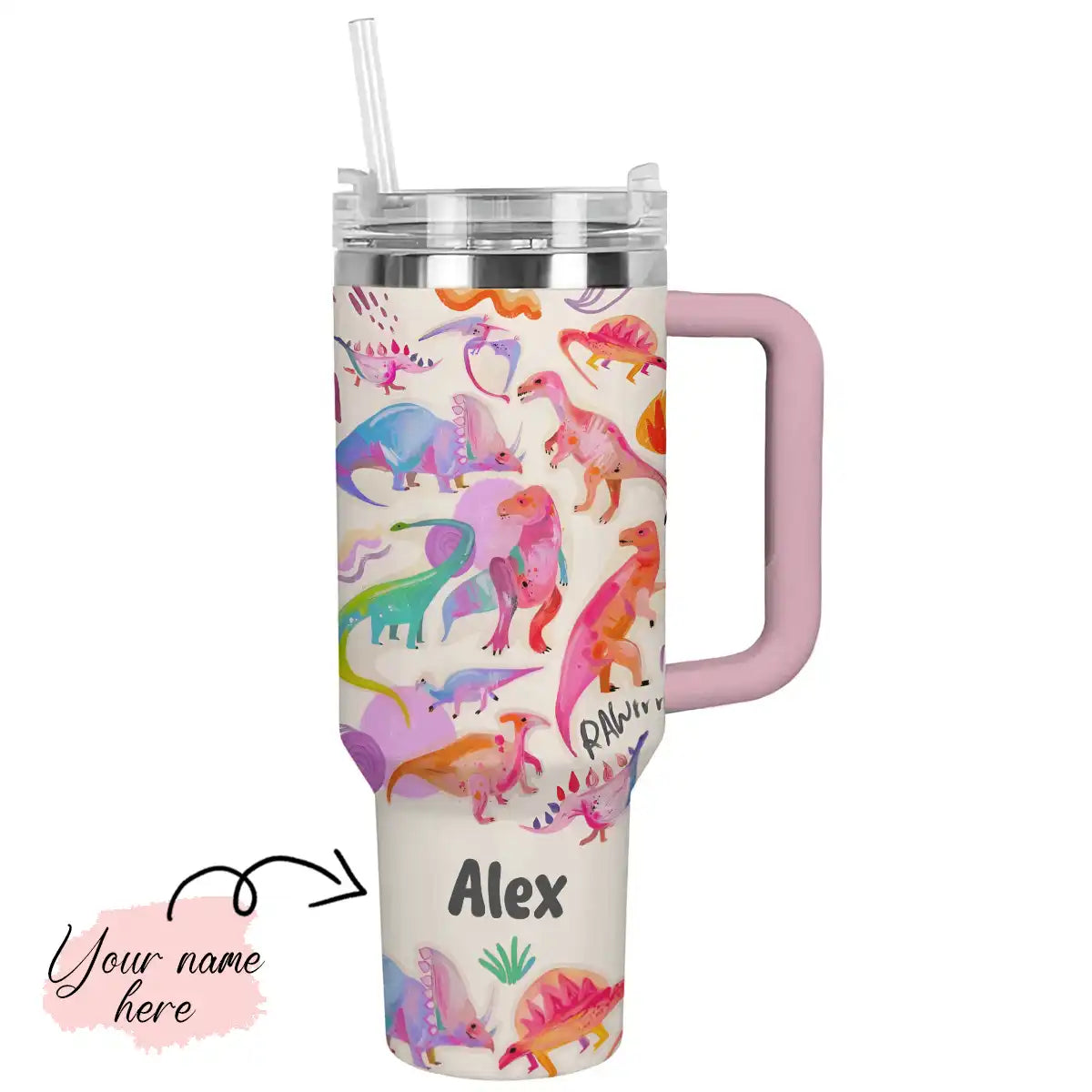 Shineful Tumbler Colorful Dinosaurs