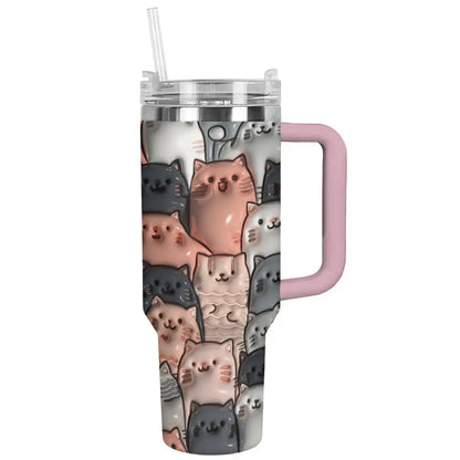 Shineful Tumbler Puffy Cats