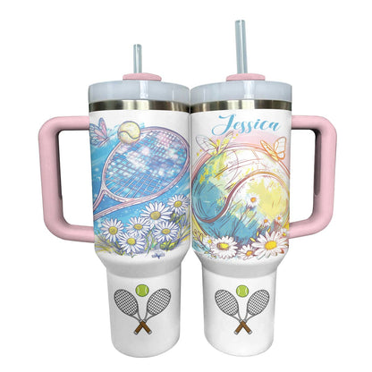 Glänzender personalisierter Becher Gentle Tennis