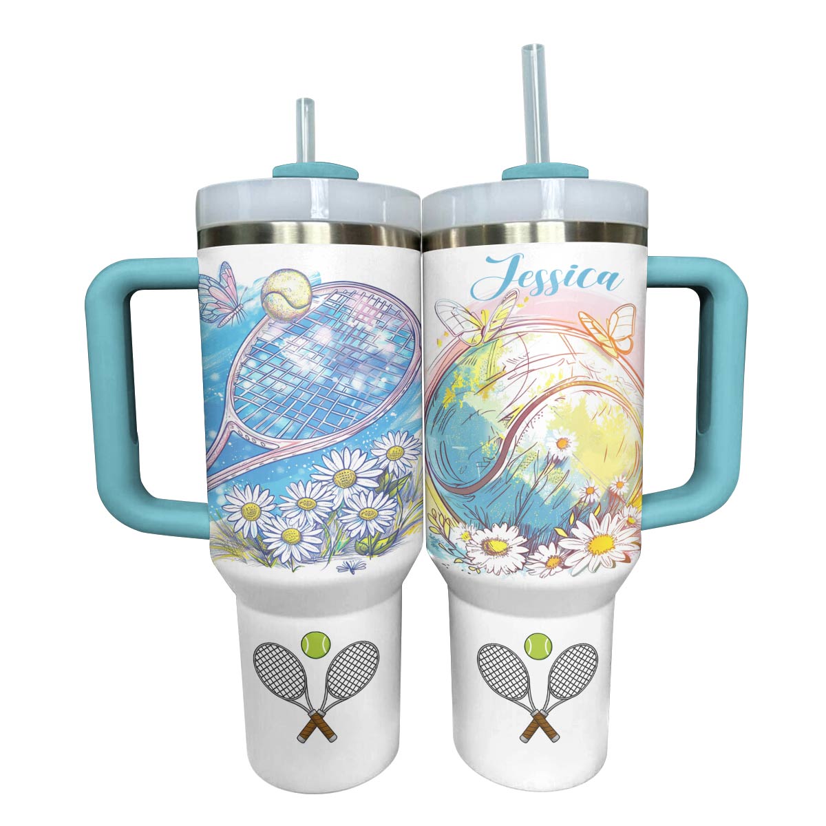 Shineful Personalized Tumbler Gentle Tennis