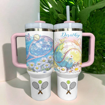 Shineful Personalized Tumbler Gentle Tennis