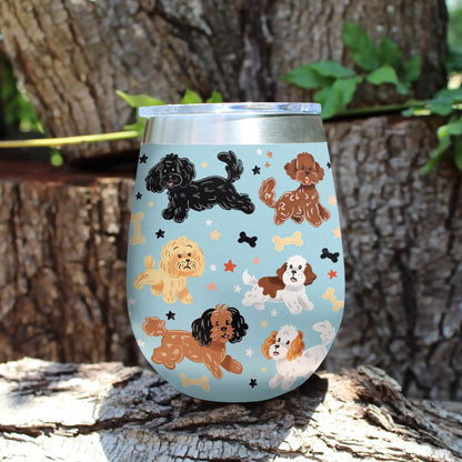 Shineful Wine Tumbler Funny Poodle