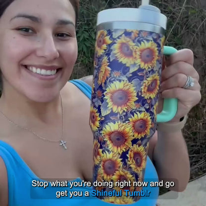 Shineful Tumbler Sunflower Personalized Gorgeous Flower