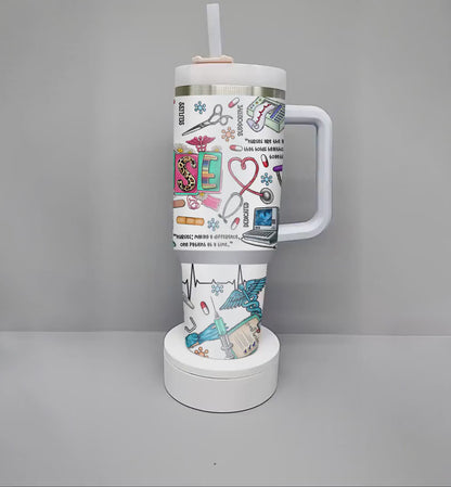 Nurse Shineful Tumbler Nursing Is A Work Of Heart