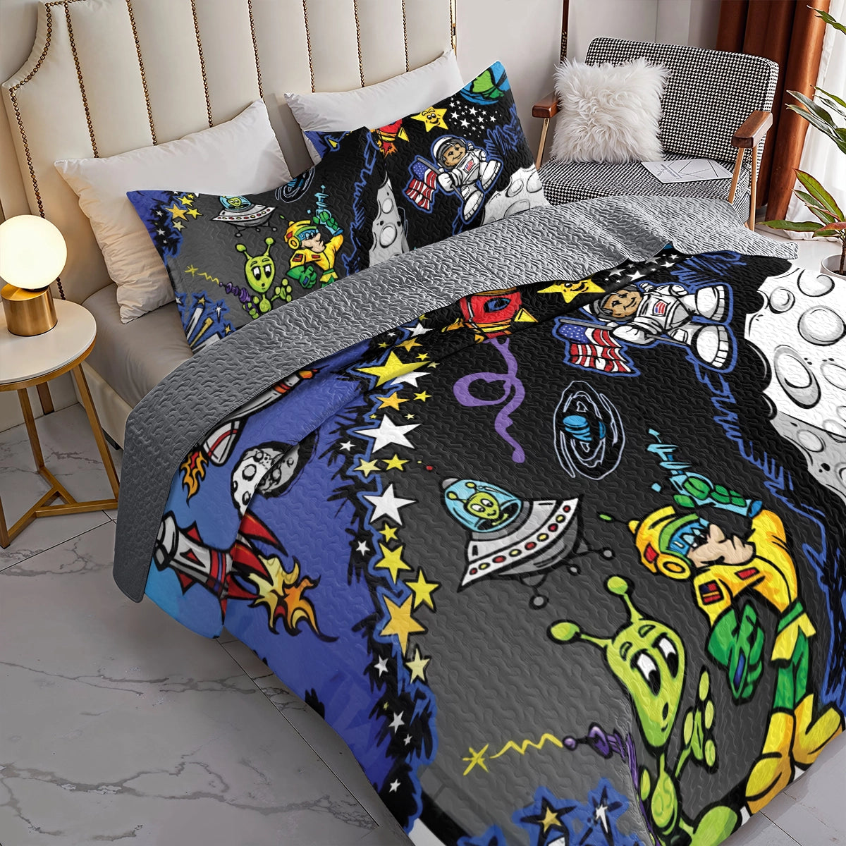 Shineful All Season Quilt 3-Piece Set Journey To Cosmos