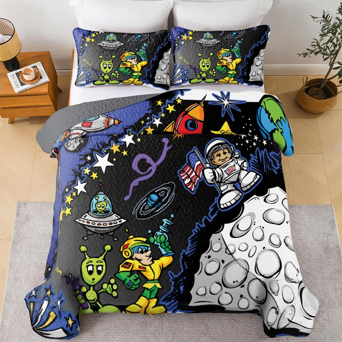 Shineful All Season Quilt 3-Piece Set Journey To Cosmos