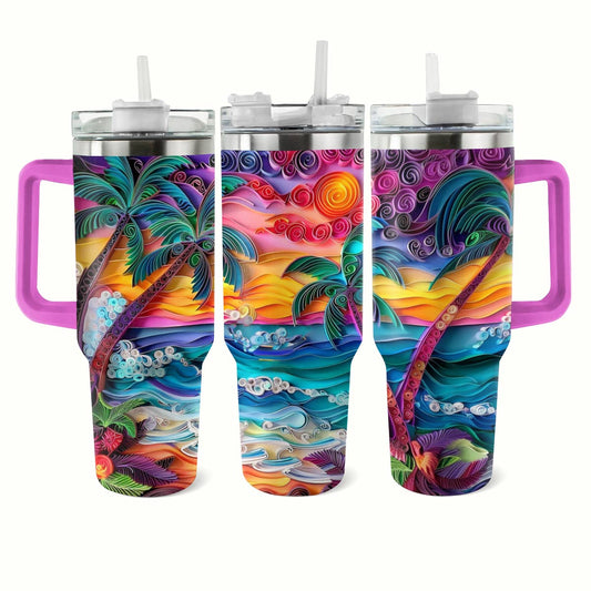 Glänzender Becher Tropical Quill