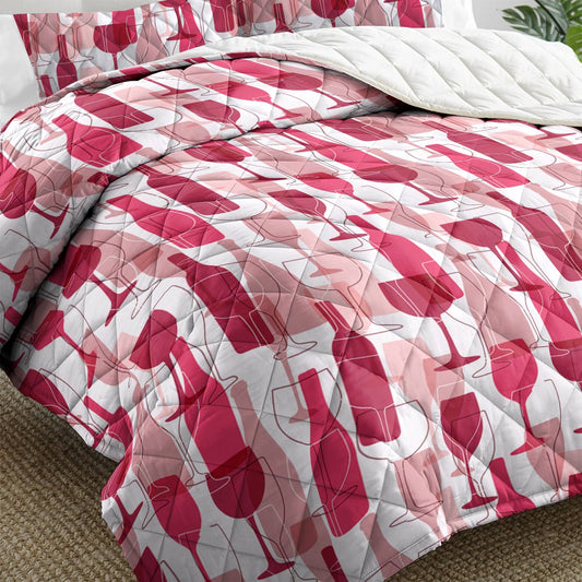 Shineful Wine In My Heart - All Season Quilt 3-Piece Set