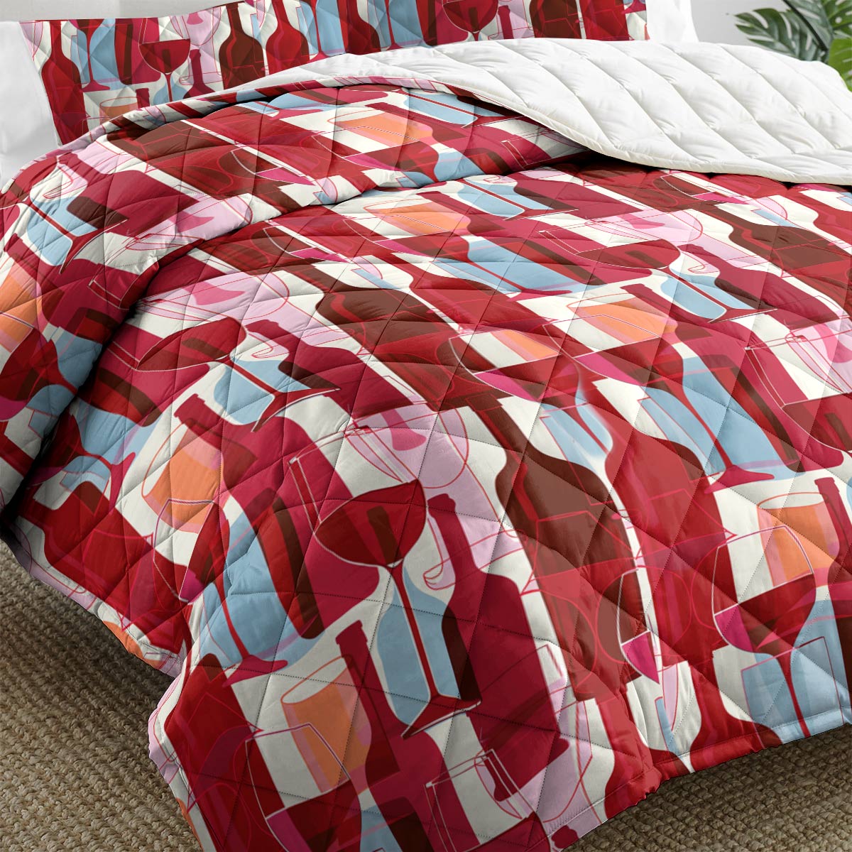 Shineful Gorgeous Wine - All Season Quilt 3-Piece Set