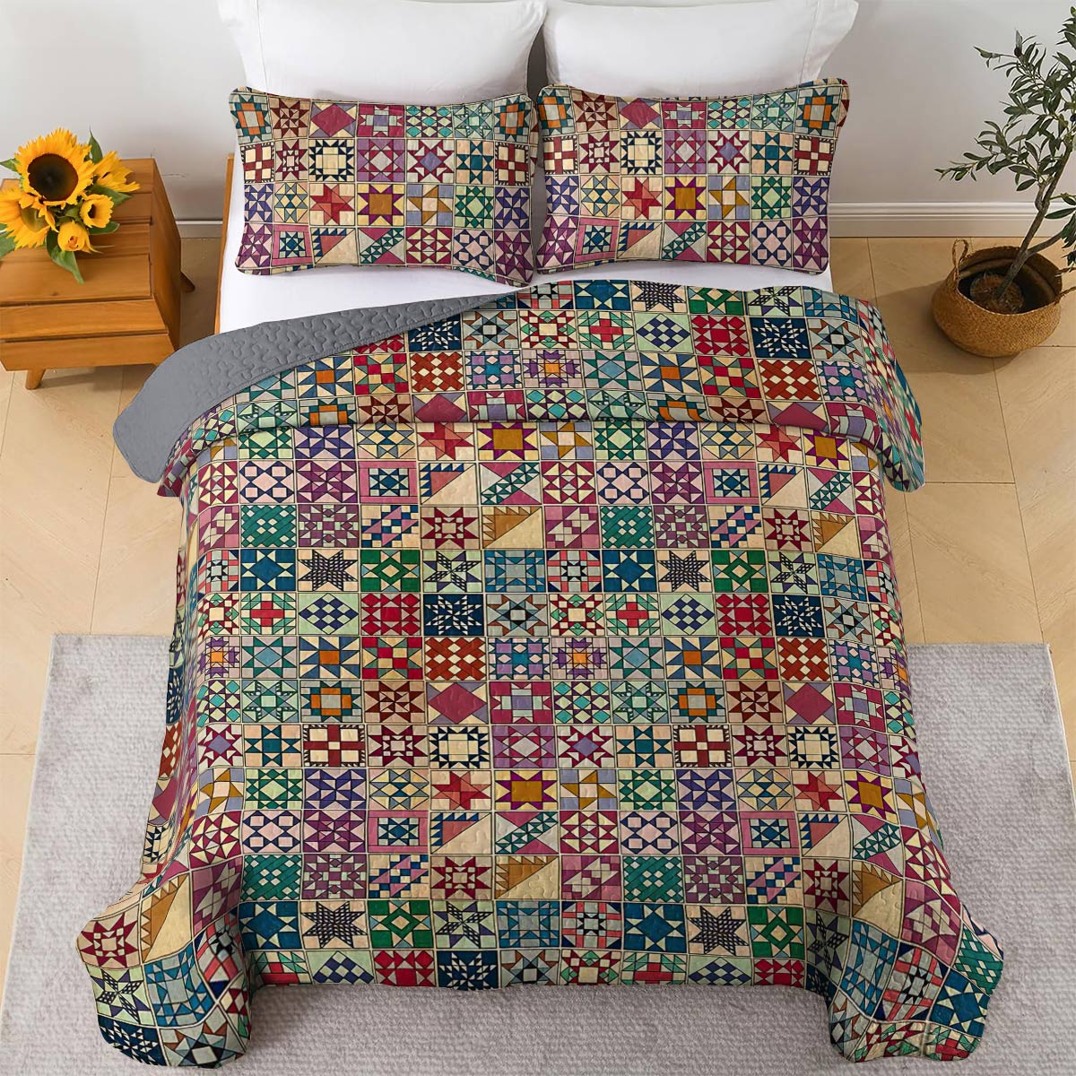 Shineful All Season Quilt 3-teiliges Set Quilten ist meine Therapie