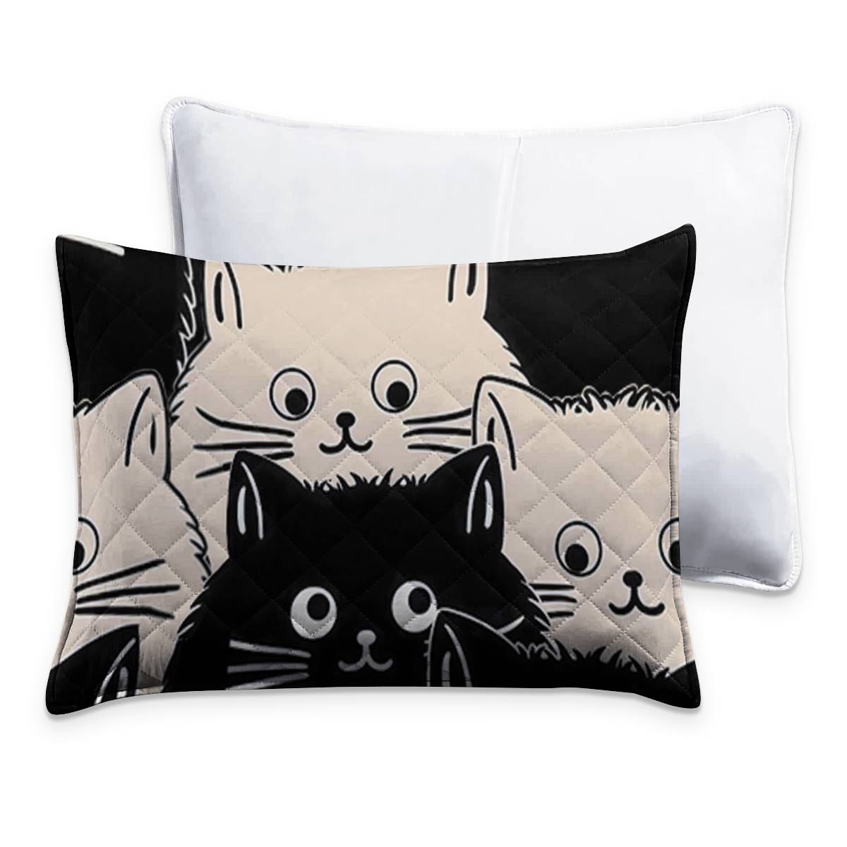 Shineful Quilt 3-Piece Set Cute Cats