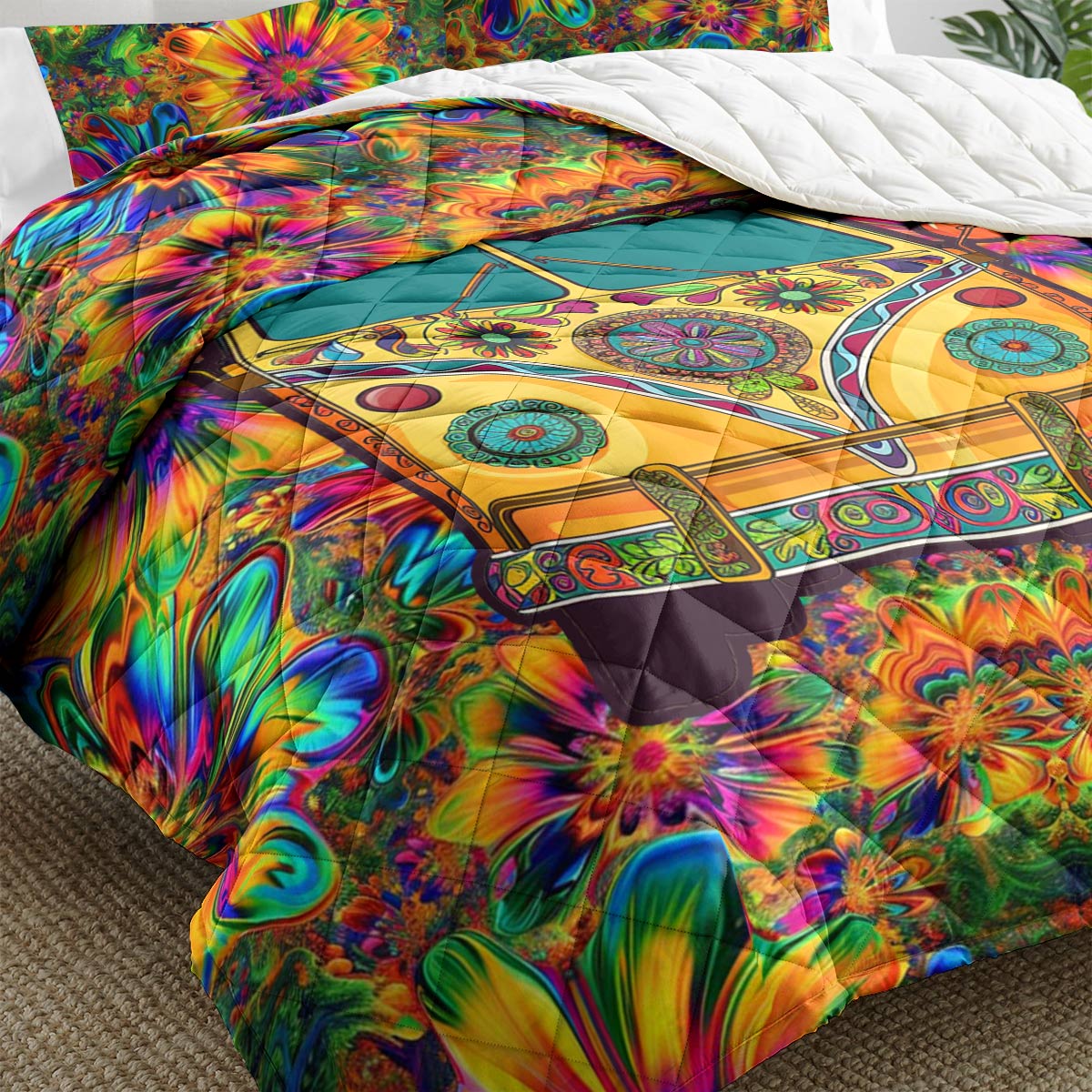 Shineful Gorgeous Hippie Van - All Season Quilt 3-Piece Set