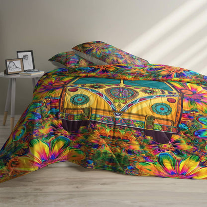 Shineful Gorgeous Hippie Van - All Season Quilt 3-Piece Set