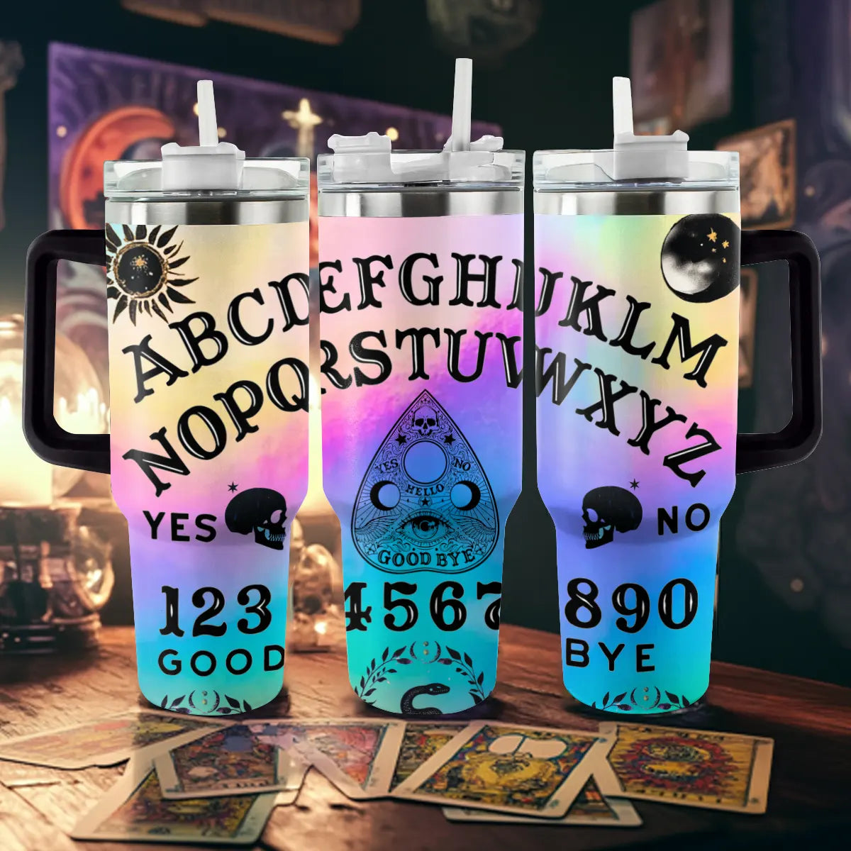 Shineful Tumbler Tarot Halloween Ouija Board Sips