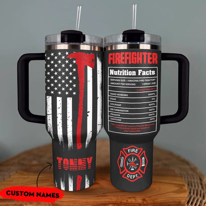 Shineful Tumbler Personalized Firefighter's Valor