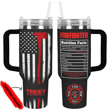 Shineful Tumbler Personalized Firefighter's Valor