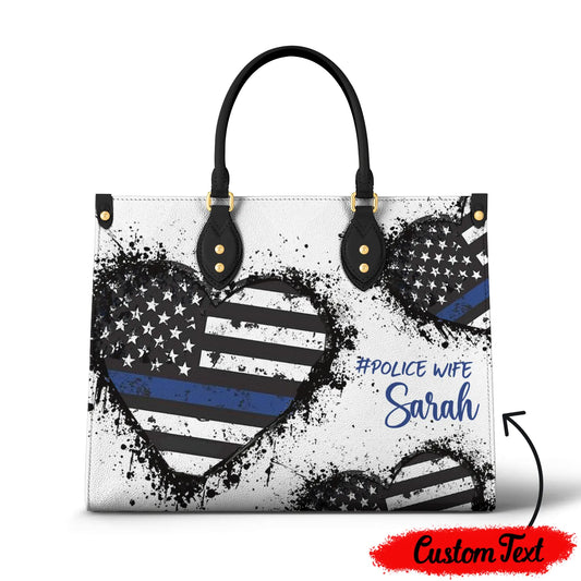 Shineful Leather Bag Personalized Police Pride