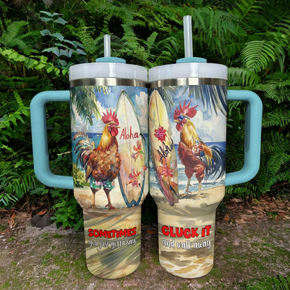 Shineful Tumbler "Aloha Cluck" Chickens