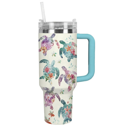 Shineful Tumbler Tidal Blossom Sea Turtles