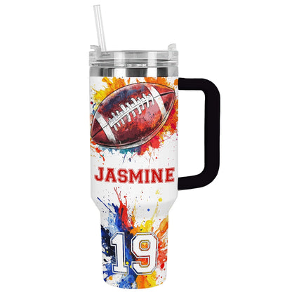 Shineful Tumbler Personalized Football Touchdown