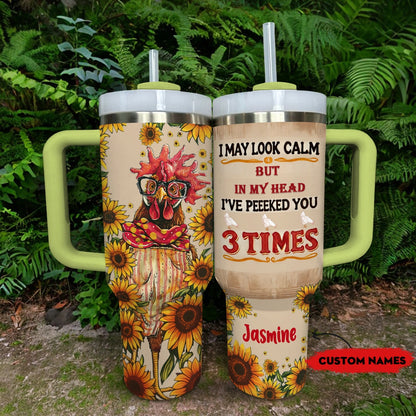 Shineful Tumbler Personalized "Chic Chicken Delight"