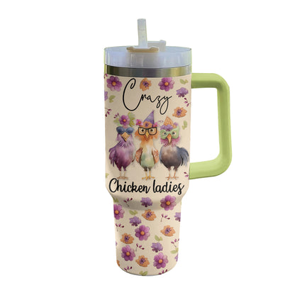 Shineful Tumbler Crazy Chicken Ladies: Floral Fun Hens Edition